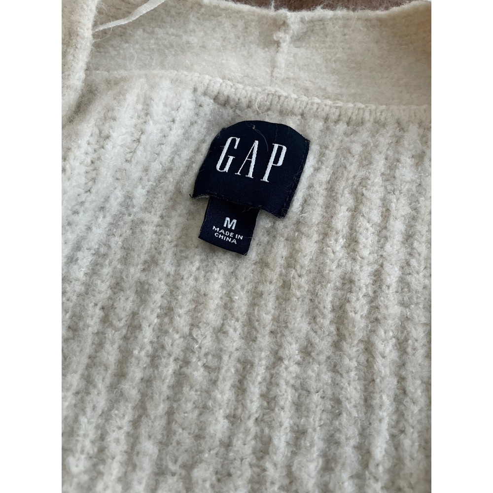 GAP Cream Ribbed Button-Front Cardigan - Picture 3 of 8